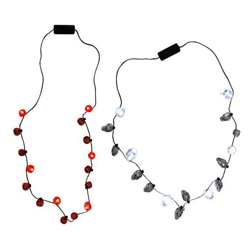 Halloweenhalsband med LED, 2ass