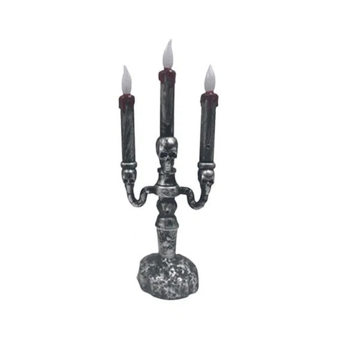 Halloweenljus ljusstake med LED H 32cm