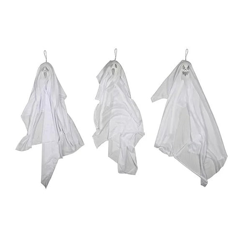 Spöken för upphängning, vita, H 60cm, 3ass