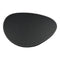Bordstablett, Oval - 42x33cm Konstläder, Svart, Matt