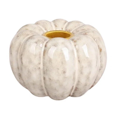 Ljusstake, Pumpa, vit H9cm
