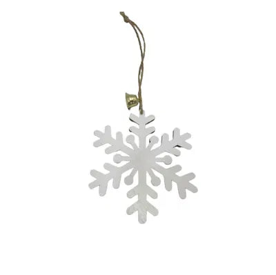 Snöflinga, H21cm, Trä, Vit