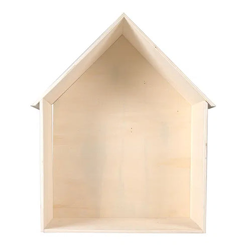 Nissehus i trä att montera själv till Nissetillbehör, H 40cm, 1/Låda, Naturfärgad