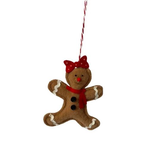 Julkula - Pepparkaksgumma att hänga i julgranen, 18,5xW11,5cmxD2cm