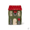 Ceramic house, Green, H 14cm