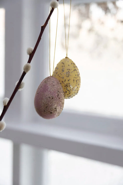 Påskägg för upphängning, H 6cm, Dia. 4cm, 6/Påse