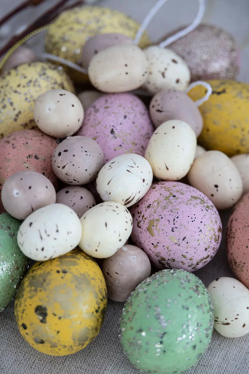 Påskägg, H 6cm, Dia. 4cm, Flerfärgade, 6/påse