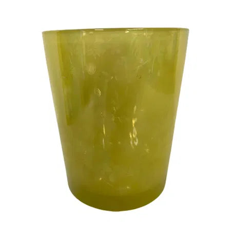 Ljusstake i glas, H 12,5cm, B 10cm, Grön