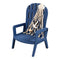 Deck chair for decoration H13cm, Wood, Blue