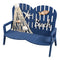 Deck chair for decoration H13.5xW17xD7.5cm, Wood, Blue