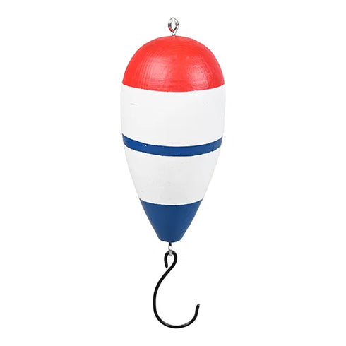 Fiskekrok - Dekoration för hängning, H11cm Blå/vit/röd