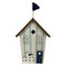 Wooden house for decoration, H21cm, Wood, Blue