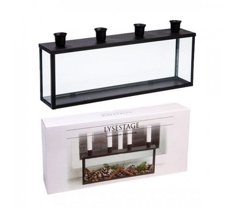 Adventsljusstake på glasbox