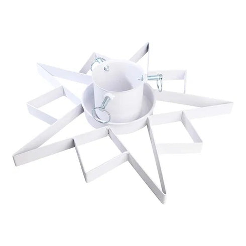 Julgransfot, Metall, H 10cm, Vit