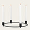 Adventsljusstake, 4 ljus, Dia30cm Svart