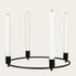 Adventsljusstake, 4 ljus, Dia30cm Svart