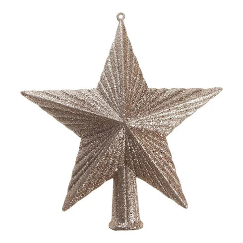 Toppstjärna till julgran, Dia. 23cm, Champagne