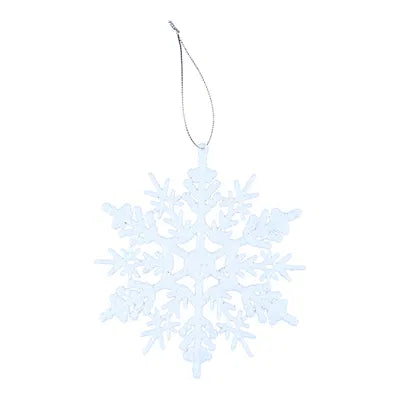 Snöflinga, medium, H14,5cm, Plast, Vit