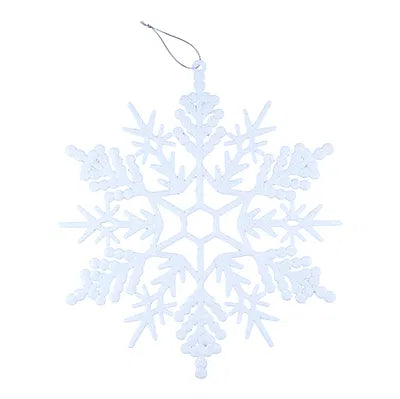 Snöflinga, stor, H29,5cm, Plast, Vit
