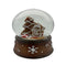 Snöglob med pepparkaka, H9,5cm Polyresin, Brun