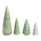 4 olika granar för dekoration - gröngrå