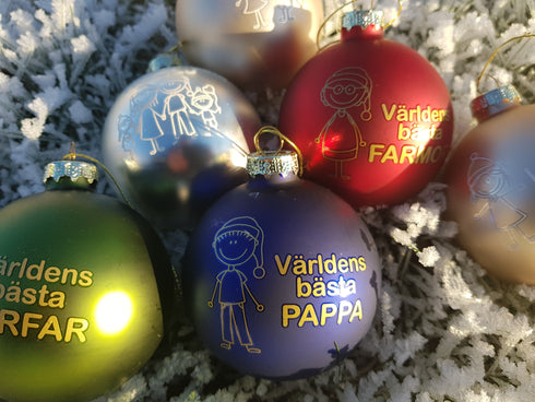 Julkula i glas Världens Bästa Mormor