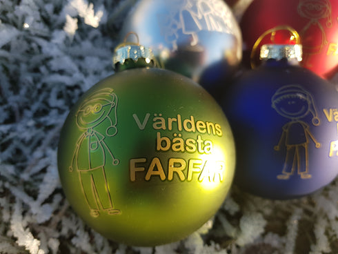 Julkula i glas Världens Bästa Farfar