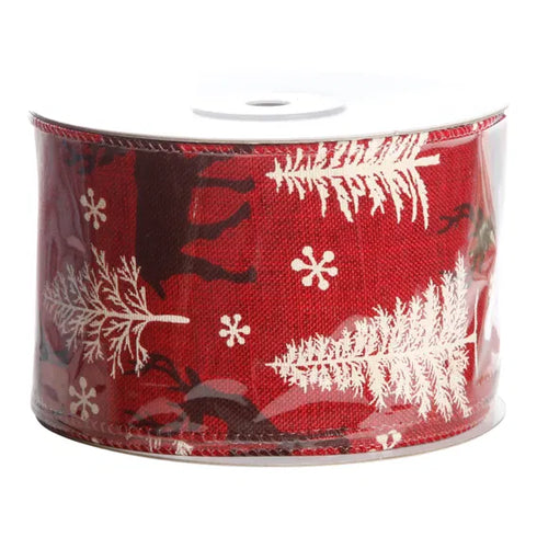 Tygband, 10m/rulle, Serie: "Star Collection", Röd