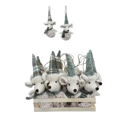 Mus, H23cm, Polyester, Beige