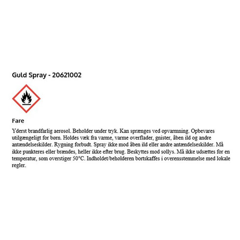 Guldspray, 160 ml, H 16 cm