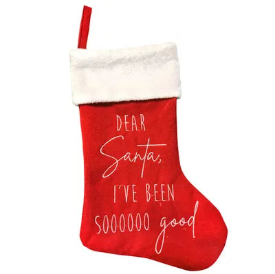 Julstrumpa, H41cm Röd