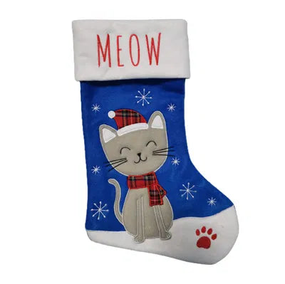 Julstrumpa, H40cm Blå