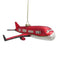 Figurkulor i glas, Flygplan, H10,2cm, Röd
