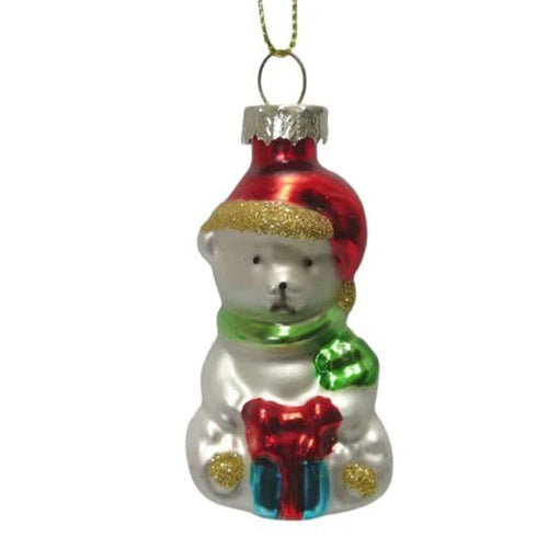 Glass Christmas bauble, Snowman