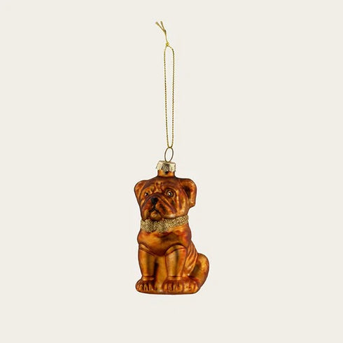 Glass Christmas bauble Dog