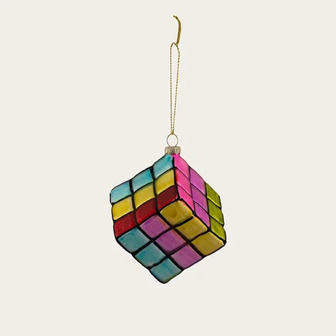 Julkula i glas Rubikskub