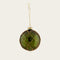 Glass bauble, green, with glitter, Dia. 8cm