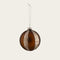 Glass bauble, brown with glitter, Dia. 8cm