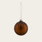 Glass bauble, brown, with glitter, Dia. 8cm