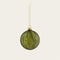 Glass Christmas bauble, Green, glitter, Dia. 8cm