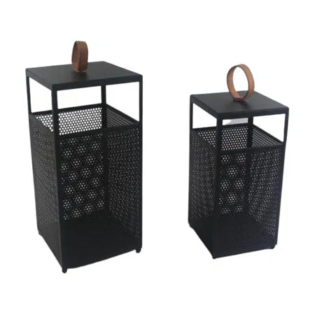 Lykta, m/glaspaneler,H41,50xB20xD20cm