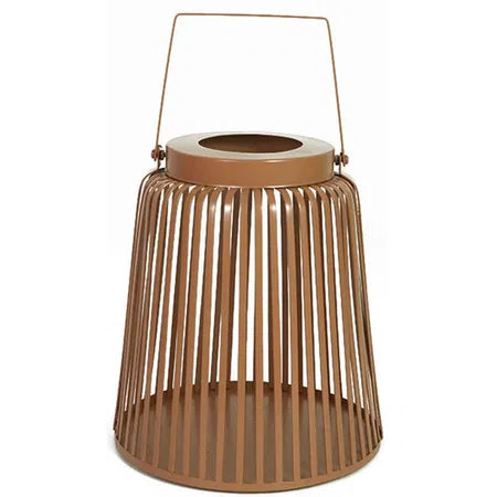 Solcellslampa, handtag av metall, solpanel