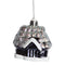 Christmas bauble, Christmas house, blue H 6cm