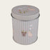 Tealight in tin, H 8cm, Grey-green