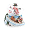 Snöglob, snögubbe, H14,5cm, Poly, Flerfärgad