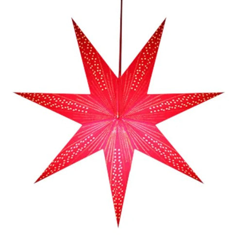 Pappersstjärna, med 7 spetsar, Dia60cm, Röd