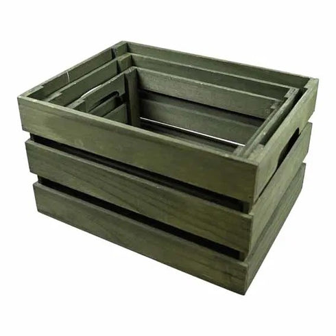 Korg, 3-set, H38cm, Grön