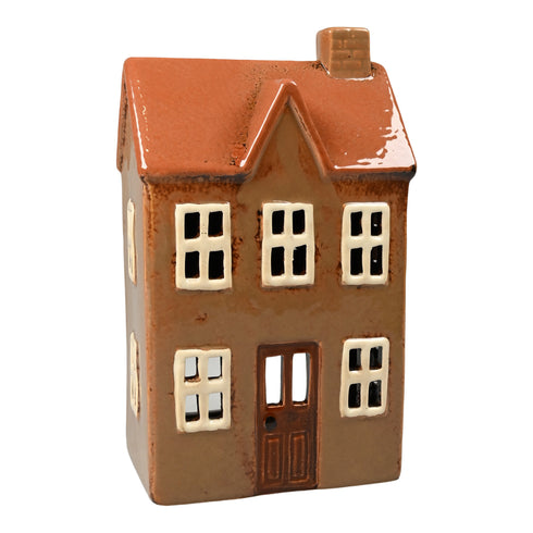 Keramikhus, Ljusbrunt, H 16cm
