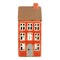 Keramikhus, Orange, H 23cm