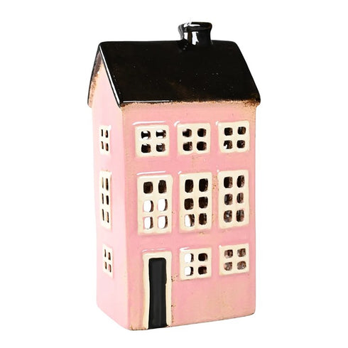 Keramikhus, Rosa, H 23cm